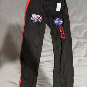 Black and Red Men's NASA Pants